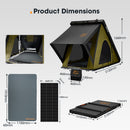 San Hima Kalbarri Lite Gen 2 Rooftop Tent Olive+200W Solar Panel+Ladder&Rack