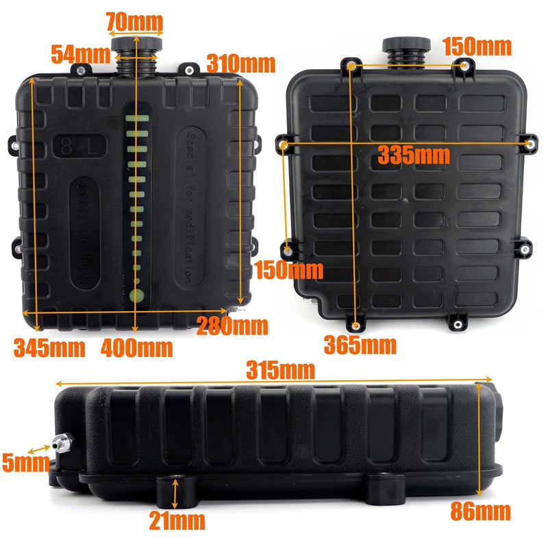 Black Fuel Tank 8L