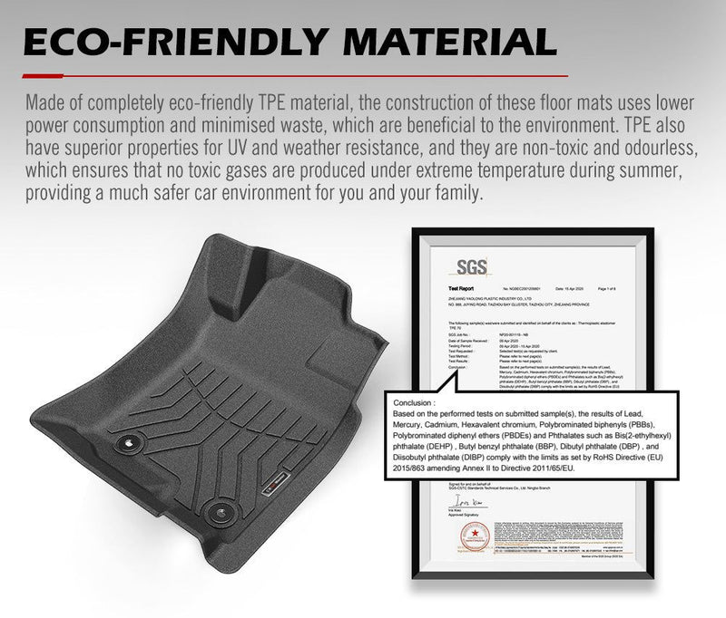 KIWI MASTER 3D TPE Car Floor Mats Liner fit Toyota Landcruiser Prado 150 MY 2013-Current