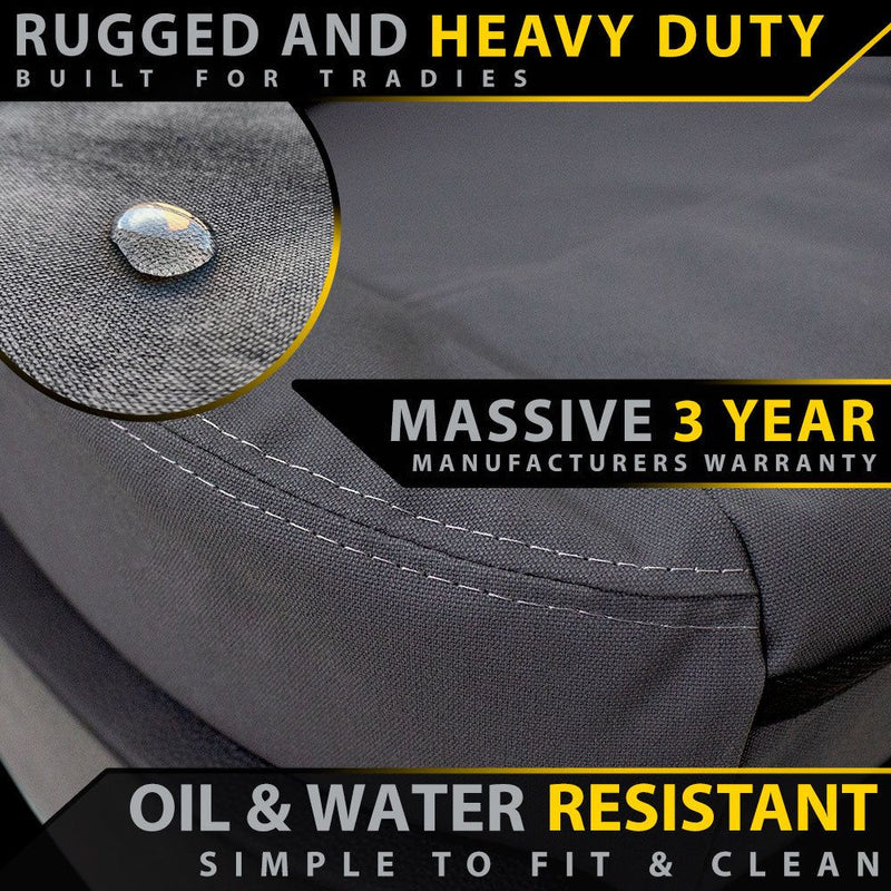 Volkswagen Amarok 2H (Cloth Seats) Retro Canvas 2x Front Seat Covers (In Stock)