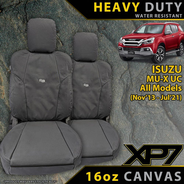 Isuzu MU-X UC Heavy Duty XP7 Canvas 2x Front Row Seat Covers (in stock)