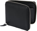 Dents Avon Mens Zip Smooth Nappa Leather Wallet  - Black (RFID Blocking)