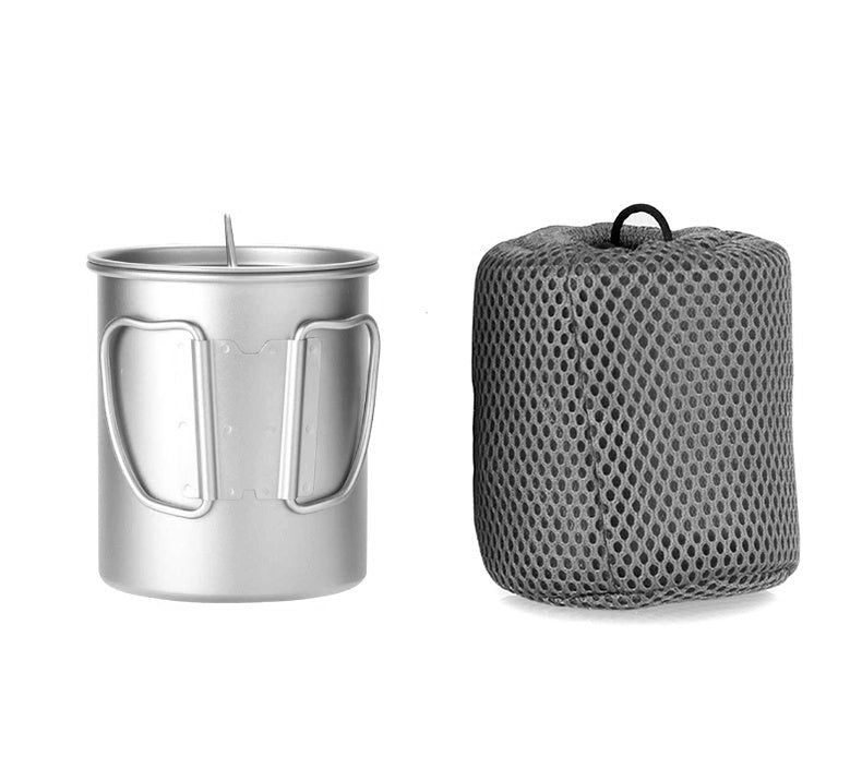 TERRAN Titanium Mug with Lid - Ultralight
