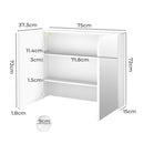 Levede Bathroom Mirror Wall Mounted Vanity Mirror Cabinet Wall Storage 75x72cm