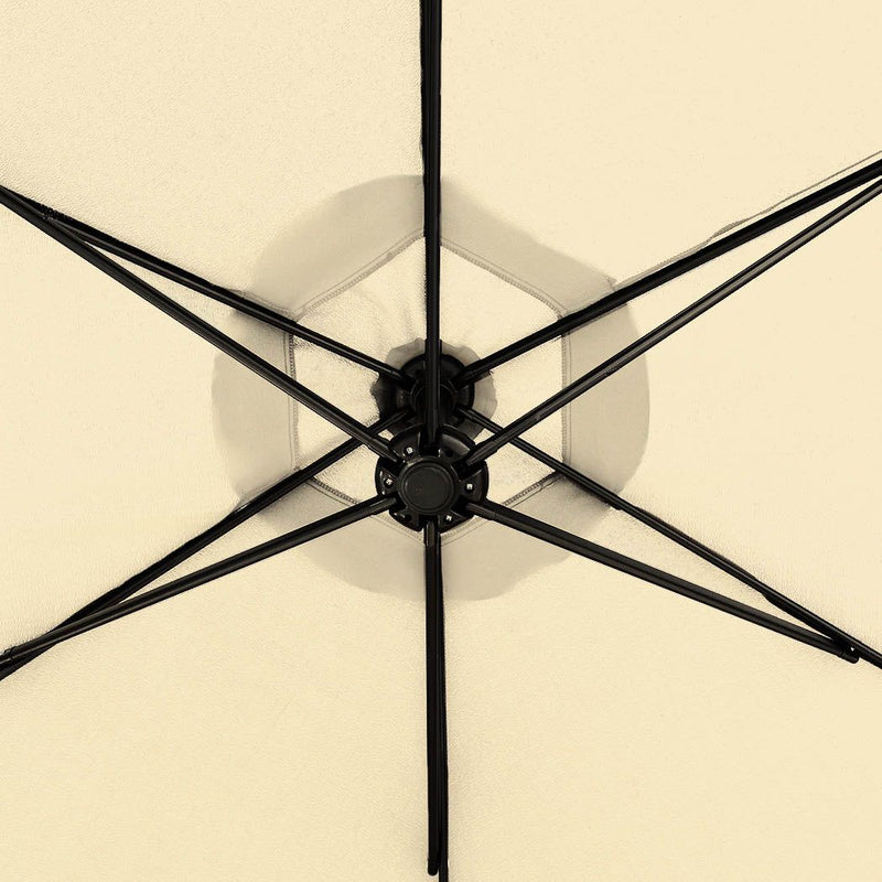 Mountview 3m Outdoor Umbrella Cantilever Garden Patio Beach Umbrellas Beige