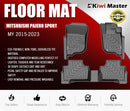 KIWI MASTER 3D TPE Car Floor Mats Liner fit Mitsubishi Pajero Sport MY 2015-2023