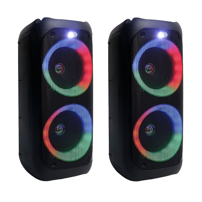 Majority PS200 -Bundled Party Speaker 100w Bluetooth Karaoke-DJ-Party-PA System - Black