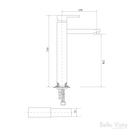 Bella Vista BM01-SS-TALL 'Deko' Square Basin Mixer Tall