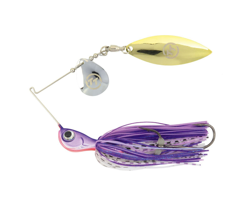 TT Lures 3/8oz Vortex+ Spinnerbait Fishing Lure - PURPLE MAUVE