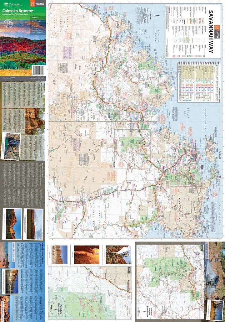 HEMA Map - Savannah Way - Cairns to Broome