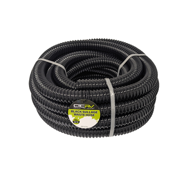 COAST RV Black Sullage Waste Hose - 10m Roll - 32mm I.D.