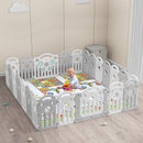 Bopeep Kids Playpen Baby Safety Gate Toddler Fence Child Play Game Toy 24 Grey