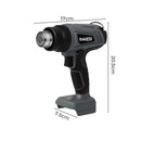 Traderight Heat Gun Kit Battery Operated 21V 500°C Turbo Air Flow with 5 Nozzles