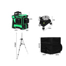 Traderight Laser Level Green Light Self Leveling 3D 12 Line Measure 1.5m Tripod