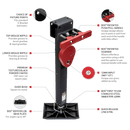 BOS 440-061 STABILISER LEGS 600mm (PAIR) - BASE PLATE