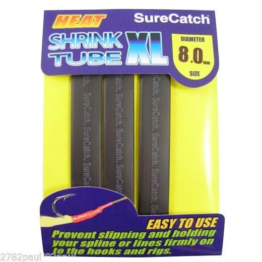 1 Packet of Black SureCatch Fishing Heat Shrink Tube - Wire Cable Sleeve Tubing