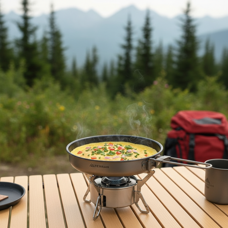 TERRAN Titanium Frying Pan - Ceramic Coated and Foldable