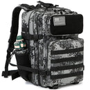 45L Tactical Backpack Waterproof Rucksack Black Camo