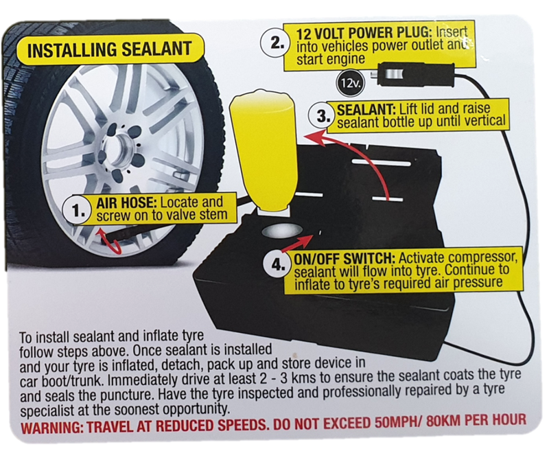 Eziup & Go Emergency Tyre Repair Kit