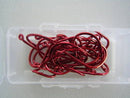 1 Box of Mustad 92554NPNR Big Red Chemically Sharpened Fishing Hooks