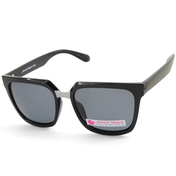 North Beach Maya 70556 Black Gloss/Grey Polarised Womens Sunglasses