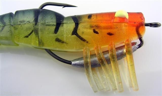 89mm Zerek Live Shrimp Pre Rigged Lumo Eyes Jointed Body Lure