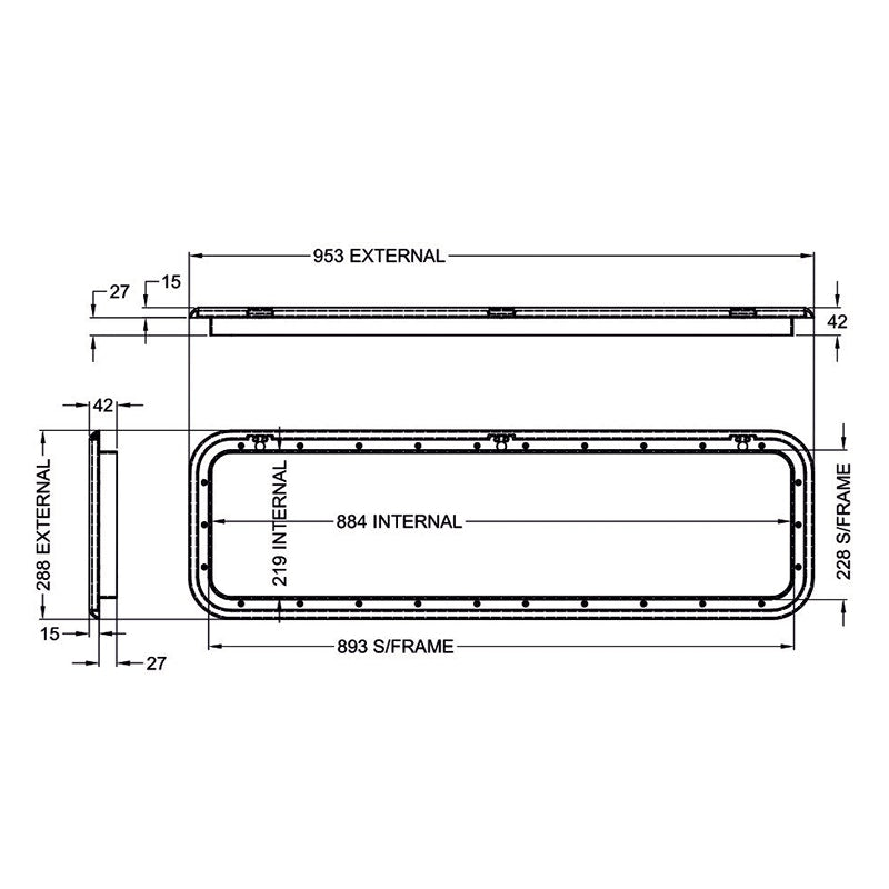 Coast Door 5 - White 288 x 953 (M500-140)