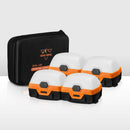 San Hima 4xLED Camping Lantern Light Rechargeable w/ Lithium Battery Amber White