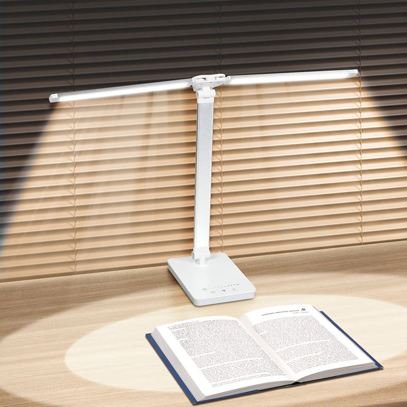 Emitto Desk Study Lamp LED Bedside Table Reading Light Foldable Dimmable USB
