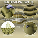 Double Self-Inflating Sleeping Pad Pillows Green