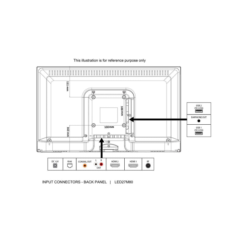 ENGLAON 27″ Full HD Google Smart 12V TV with Built-in DVD player & Chromecast