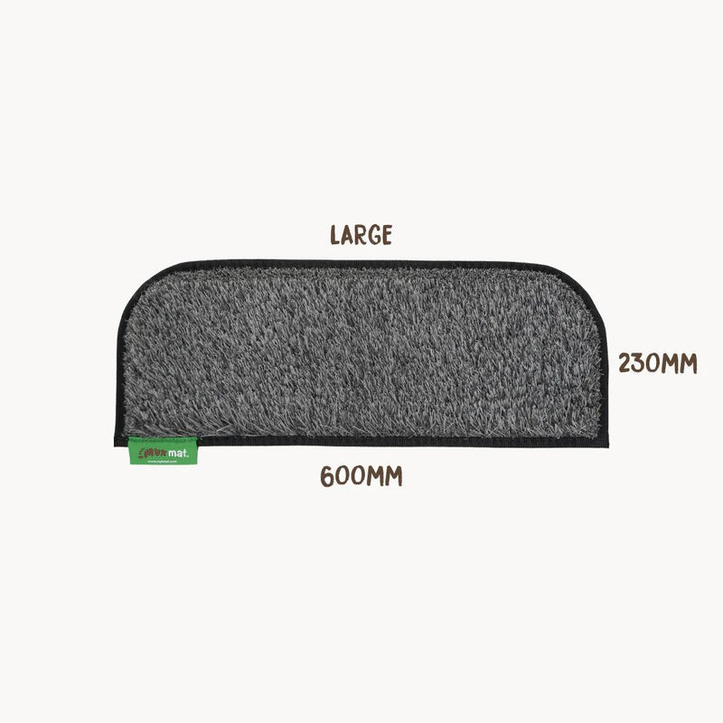 MUK MAT ROUNDED STEP DARK GREY  LGE 60CMX23CM