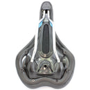 Endzone Slim Vinyl Bike Seat/Saddle with Comfort Foam and Clamp Black/Blue