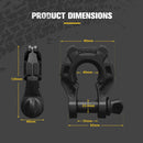 Bunker Indust Pair Bow Shackle 4.75Ton Rated 3/4” D-Ring Black with Isolator