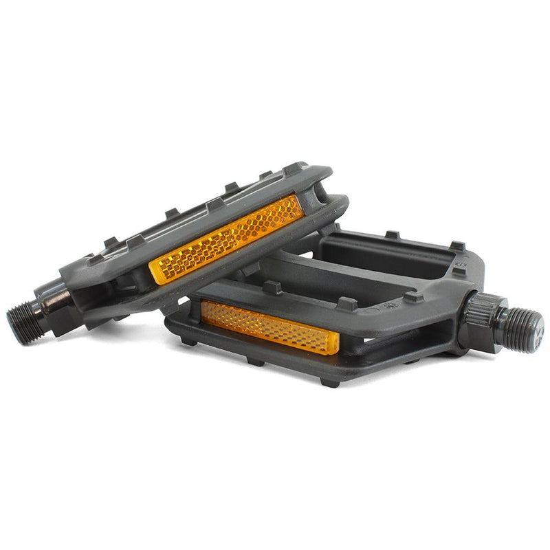 VP Components Black One-Piece Large Platform Replacement Bike Pedal Set 9/16-Inch