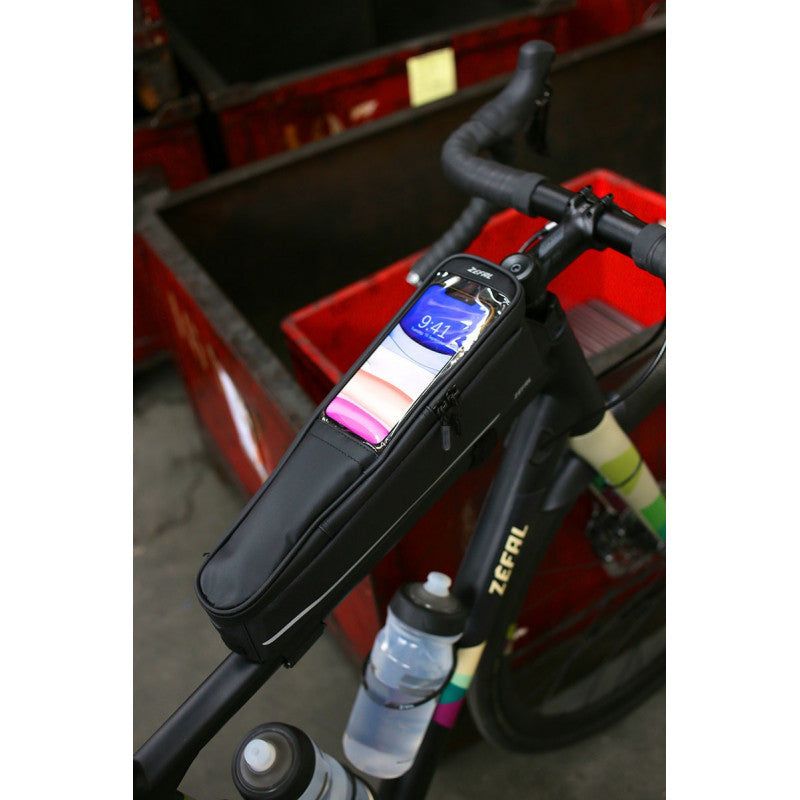 Zefal T3 Tube Top 1.8-Litre Bike Console Pack and Phone Holder Frame Bag