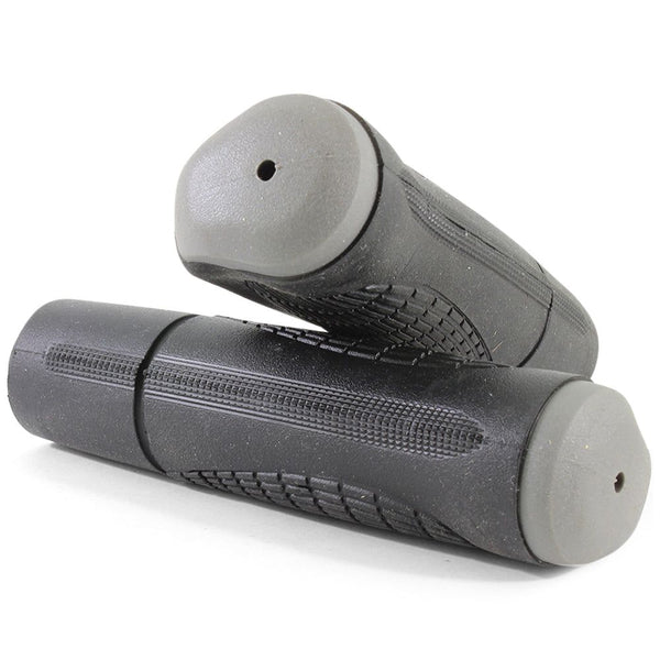 Pro Series 128mm Anatomical Comfort Ergonomic Bike Grips Two-Tone Grey-Black
