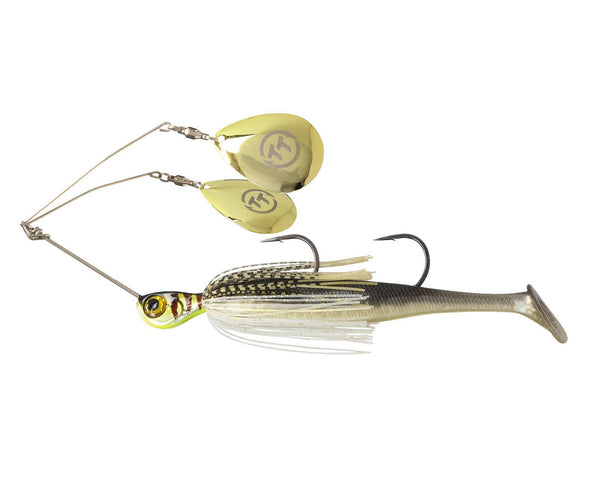 TT Lures 3/4oz Tornado+ Twin Spin Rigged Spinnerbait Lure - GOLD GLIMMER
