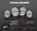 Lightfox 7"+9" Osram LED Driving Lights Round Spotlight Spot DRL Headlight
