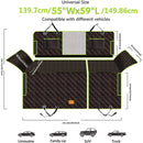 6-in-1 Waterproof Dog Car Seat Cover for Back Seat Hammock Style Green