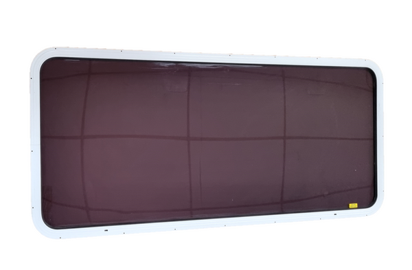 Fixed Window 508x1524 Flat Acrylic Fixed Panel 4 Radius White Frame