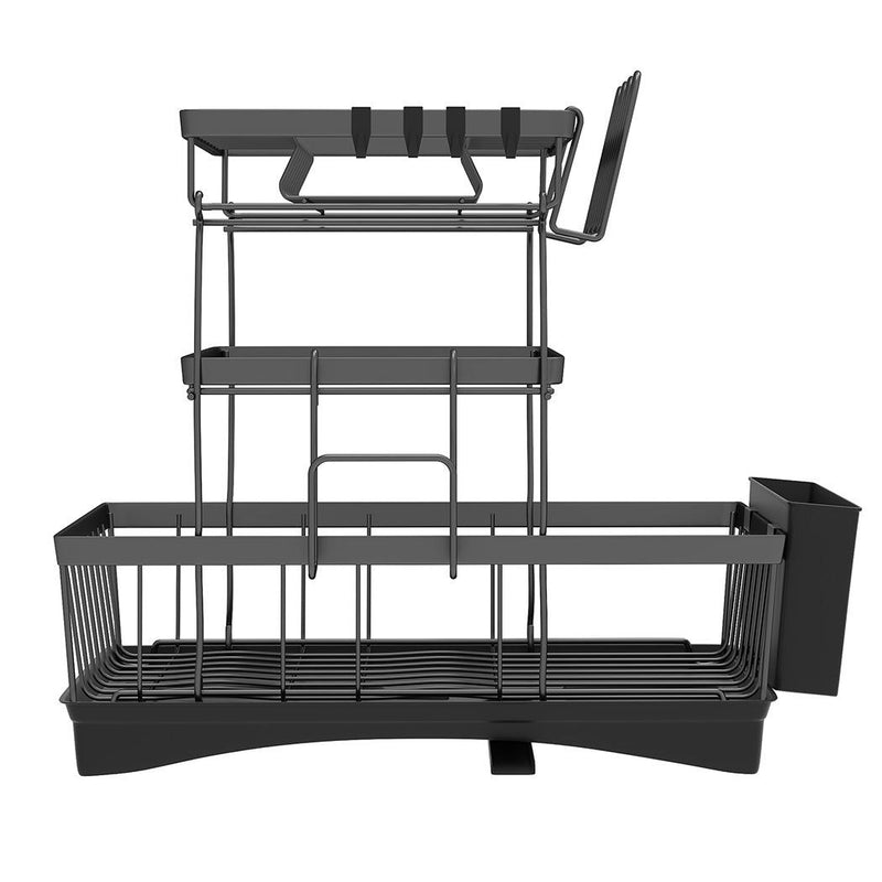 Toque Dish Drying Rack 3 Tier Plate Cup Drainer Cutlery Holder Kitchen Organizer