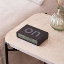 Lexon Flip Classic Reversible Alarm Clock - Black