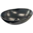 Matt Black Oval Ceramic Bathroom Basin