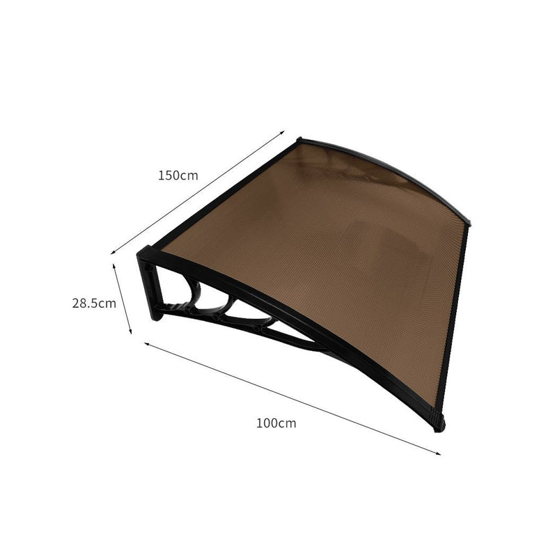 Mountview Window Door Awning Canopy Outdoor Patio Sun Shield Rain Cover 1 X 1.5m
