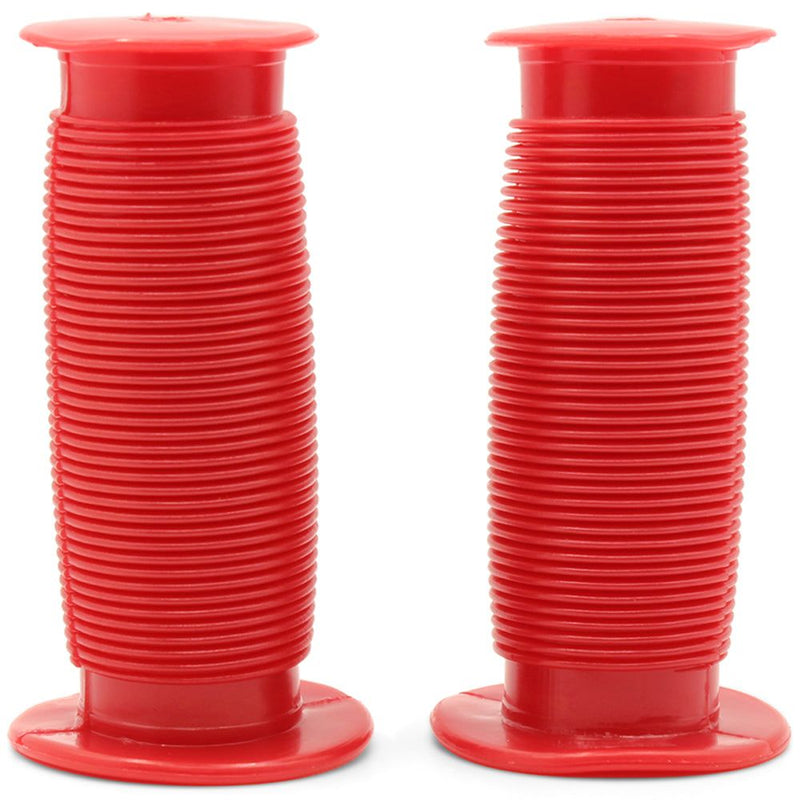 Bikelane 80mm Kids Bike Mushroom Handlebar Grip Pair (Red)