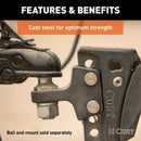 CURT Rebellion XD Tongue Attachment (70mm Tow Ball / 4500kg)