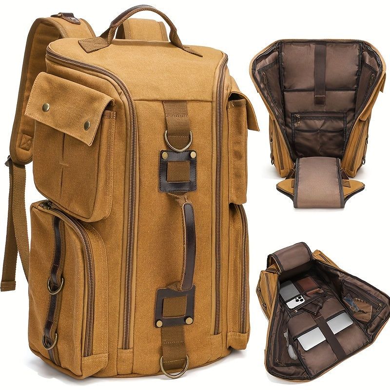 Vintage Canvas Laptop Backpack Travel & Commute Bag