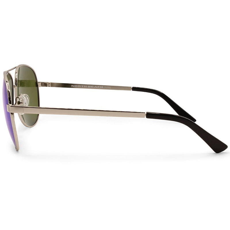 North Beach Pollack Silver/Blue Mirror Polarised Unisex Sunglasses