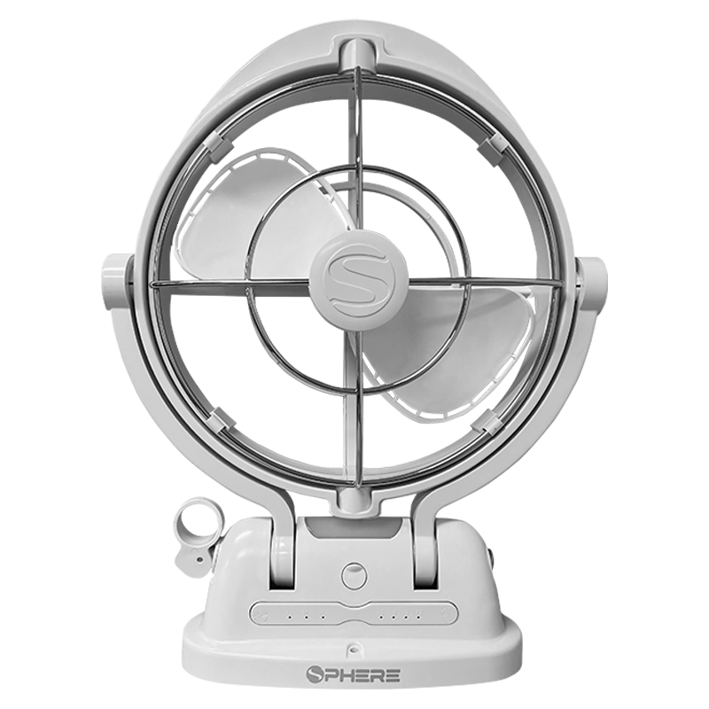 SPHERE VIENTO Fan & Light with USB A&C Outputs + Remote | WHITE